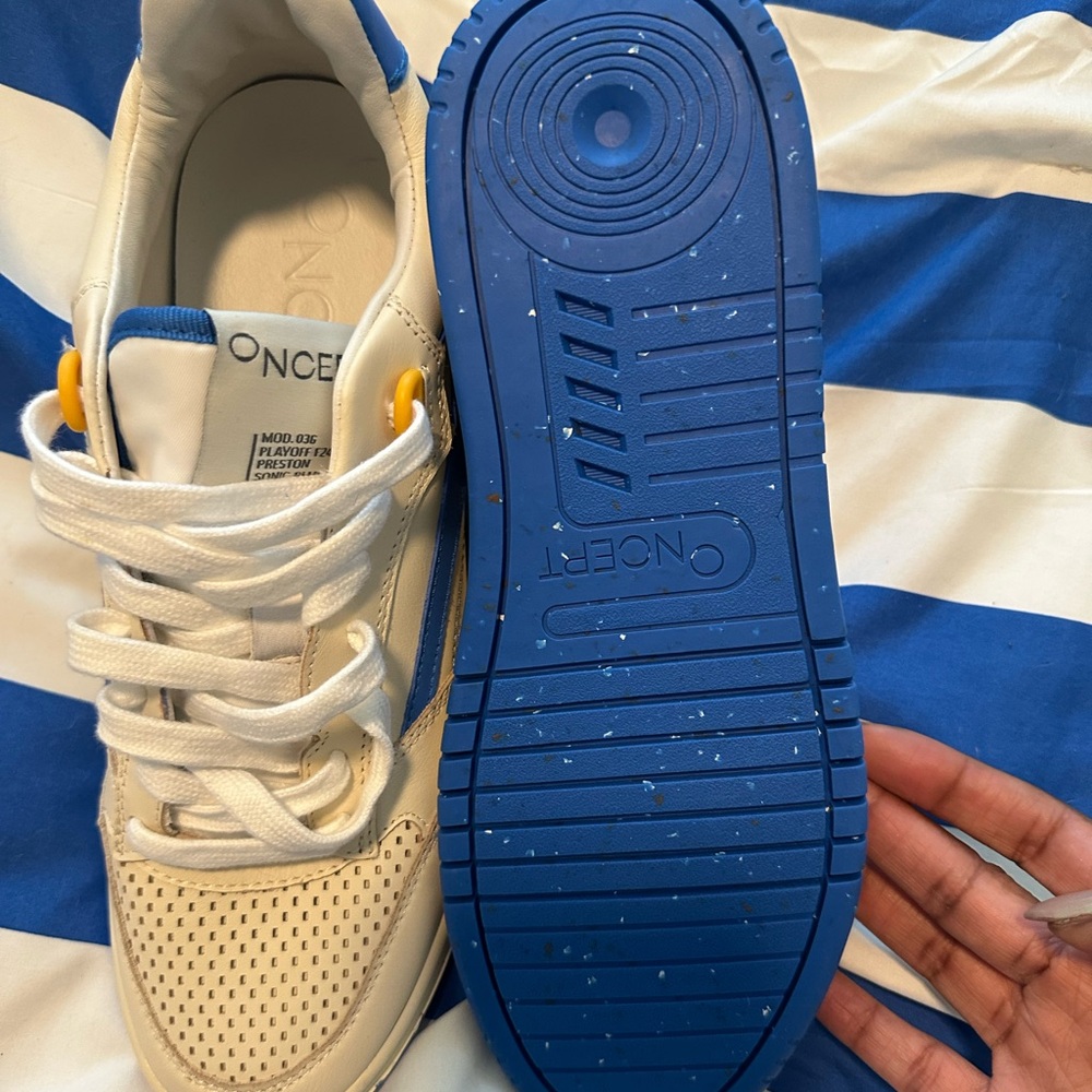 Women's Sneakers - Blue and Cream